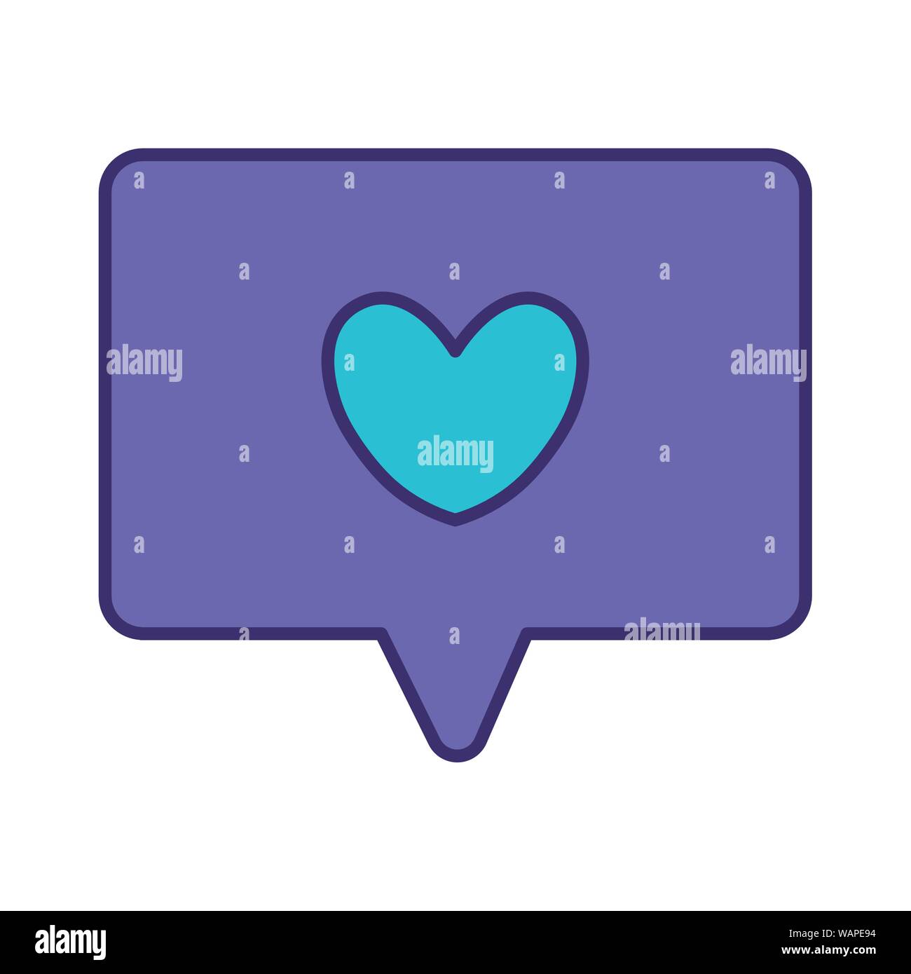 speech bubble with heart isolated icon vector illustration design Stock ...