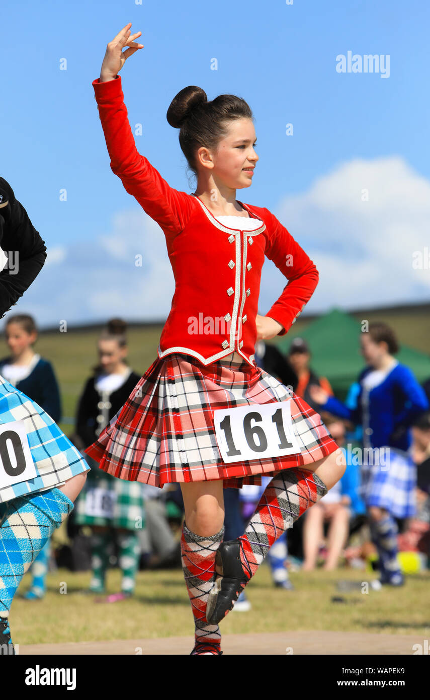 Traditional scottish highland dancing competition hires stock