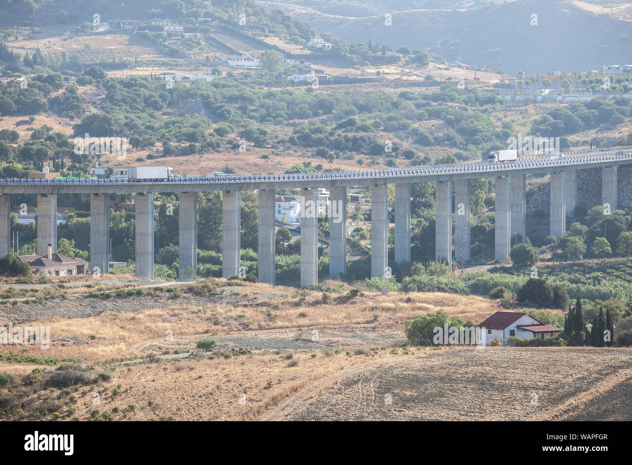A7 highway or Autopista del Sol near Estepona, Malaga, Spain Stock Photo