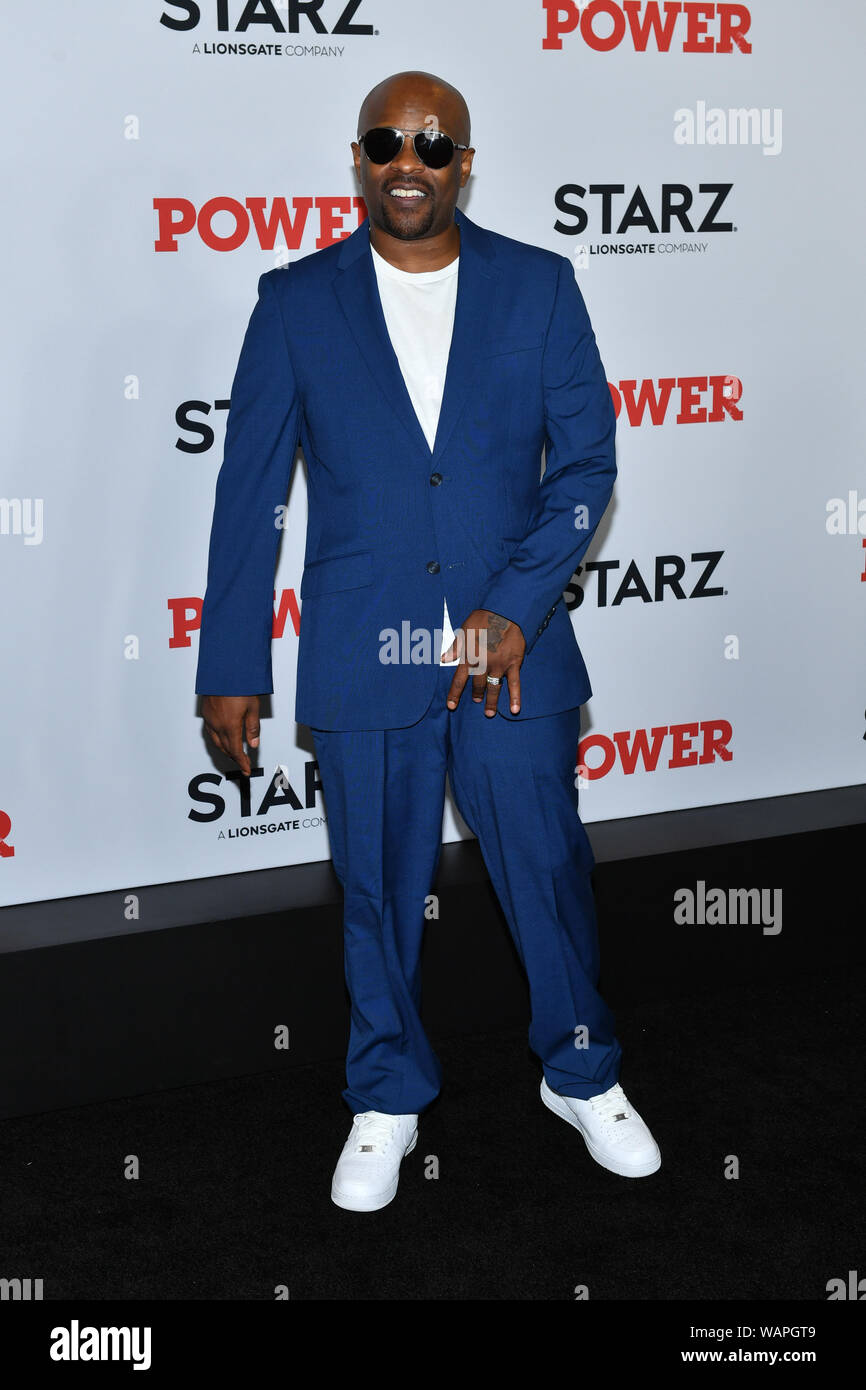 Case Woodard at STARZ Madison Square Garden 'Power' Season 6 Red Carpet Premiere, Concert, and Party on August 20, 2019 in New York City. Stock Photo