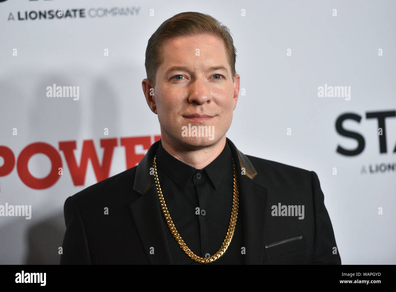 Joseph Sikora at STARZ Madison Square Garden 'Power' Season 6 Red Carpet Premiere, Concert, and Party on August 20, 2019 in New York City. Stock Photo