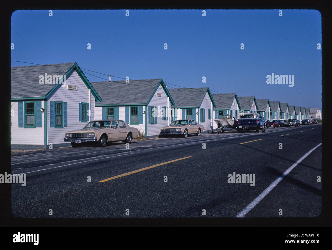 Day's Cottages, North Truro, Massachusetts Stock Photo