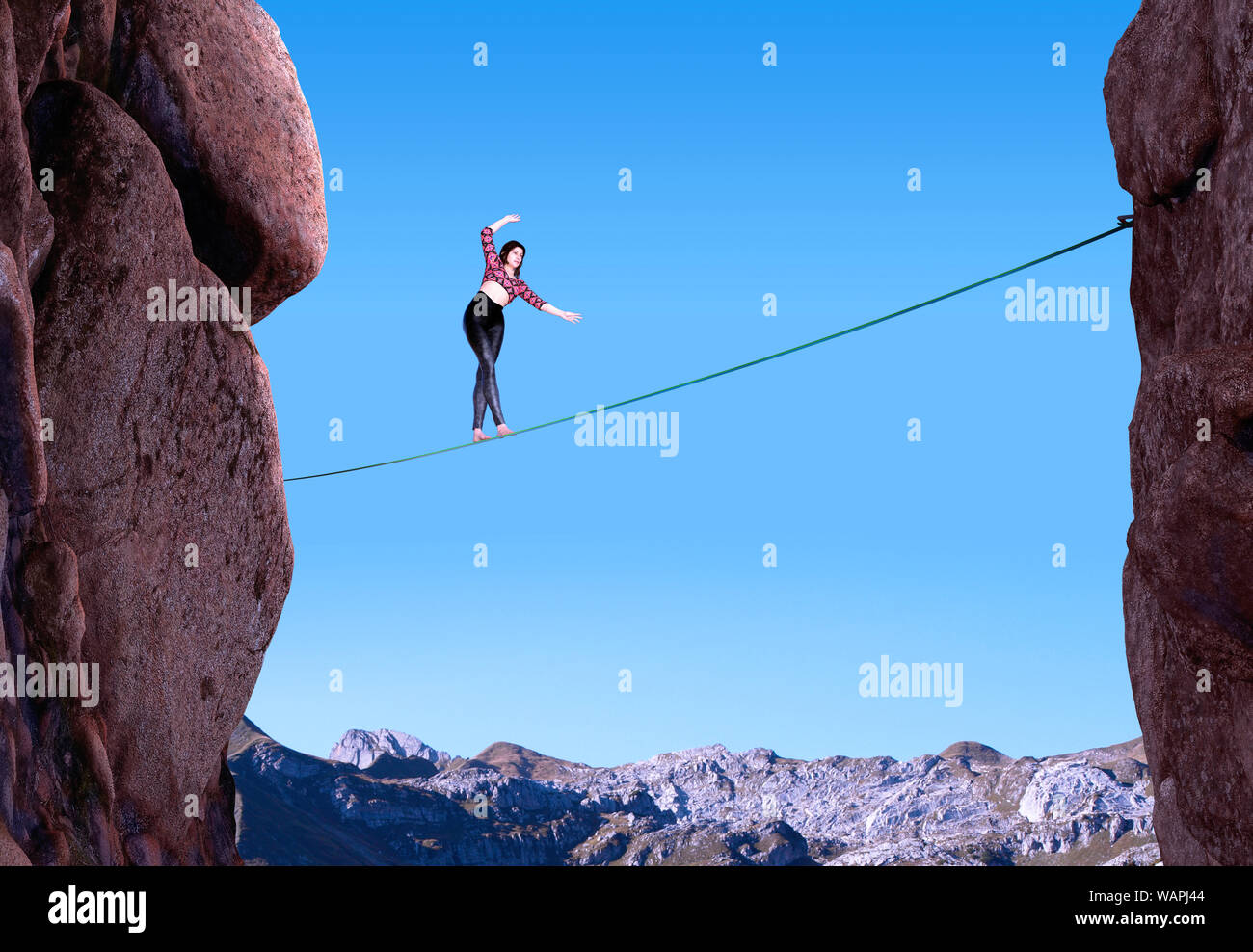 Slacklining and mountain hires stock photography and images Alamy
