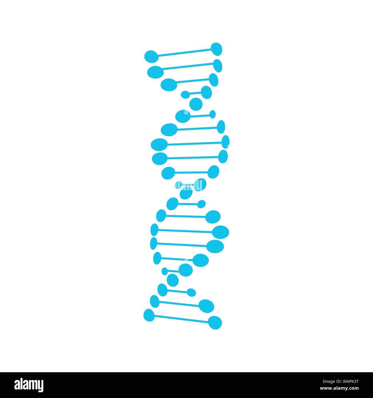 DNA symbol strand Isolated on white background Stock Vector