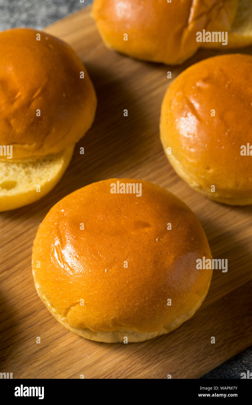 Homemade Sweet Brioche Hamburger Buns Ready to Eat Stock Photo Alamy