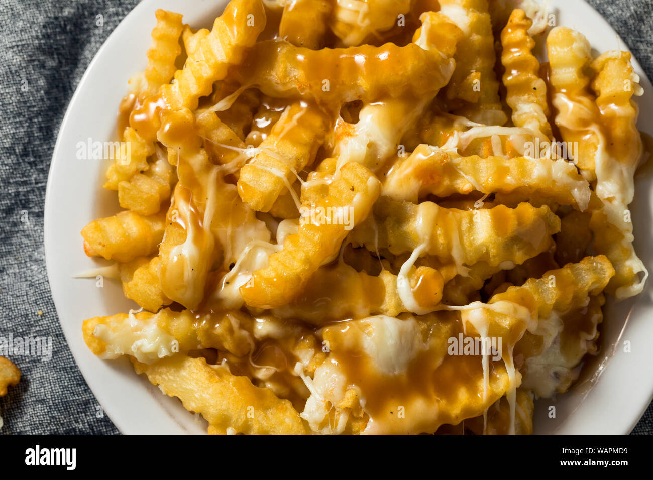 Homemade Jersey Disco French Fries with Gravy and Mozzarella Stock Photo Alamy