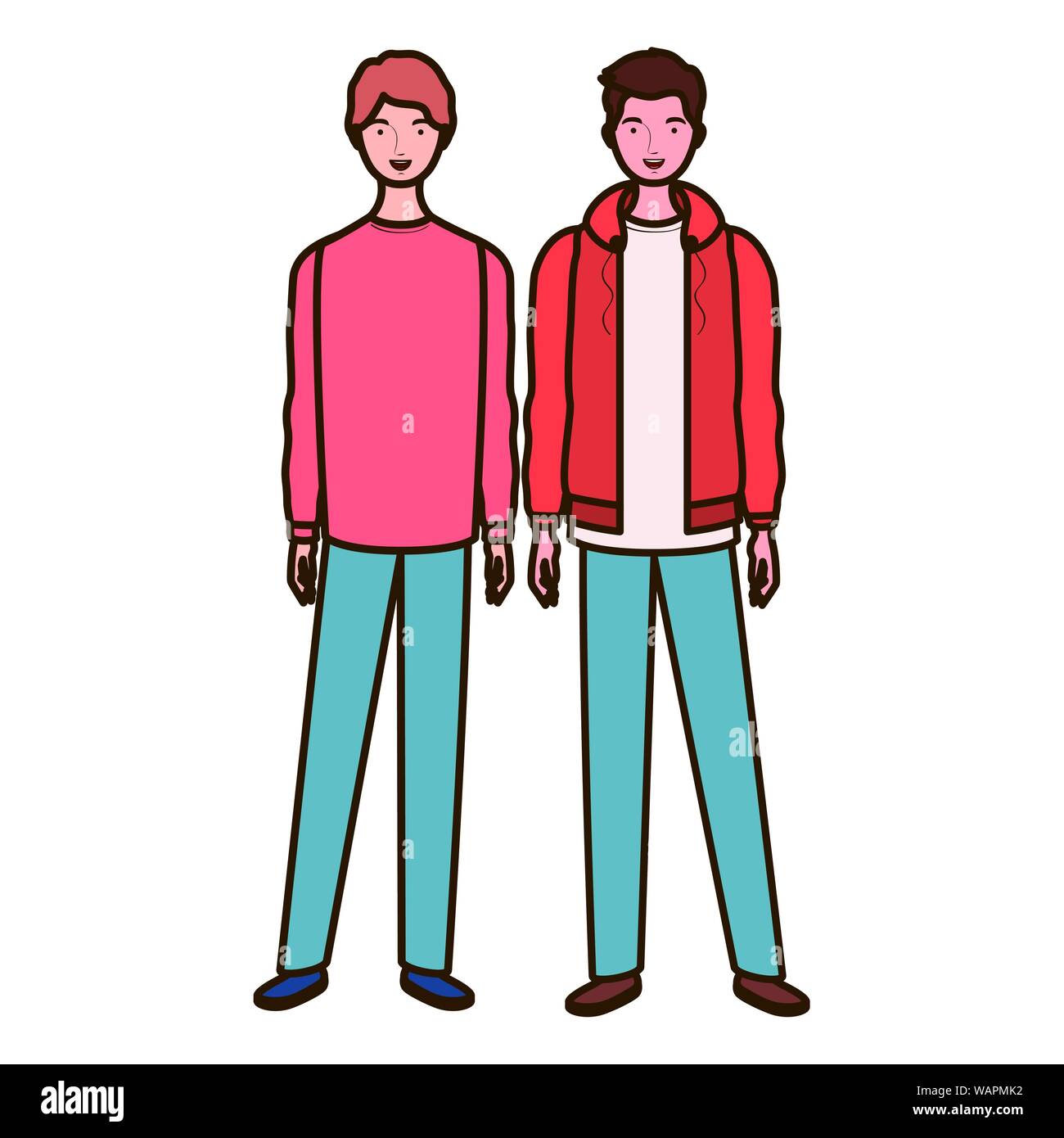 young men standing on white background Stock Vector Image & Art - Alamy