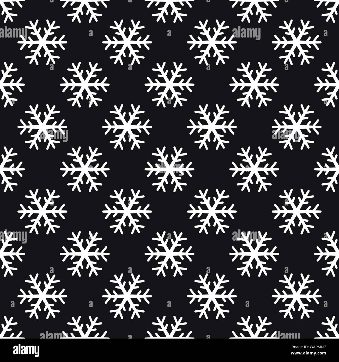 White snowflakes on black background, vector illustration Stock Vector ...