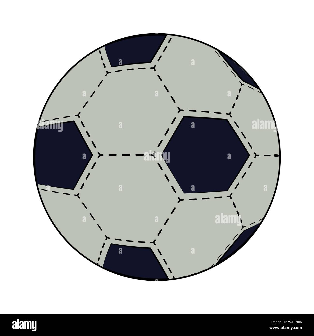 Soccer football ball equipment cartoon isolated Stock Vector Image