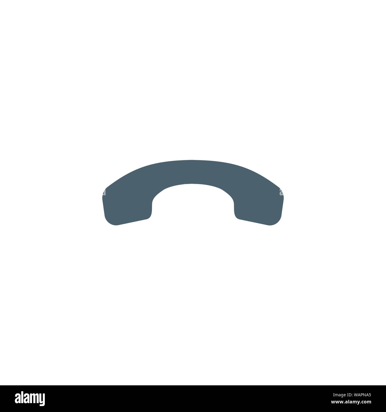 Handset related vector glyph icon. Stock Vector