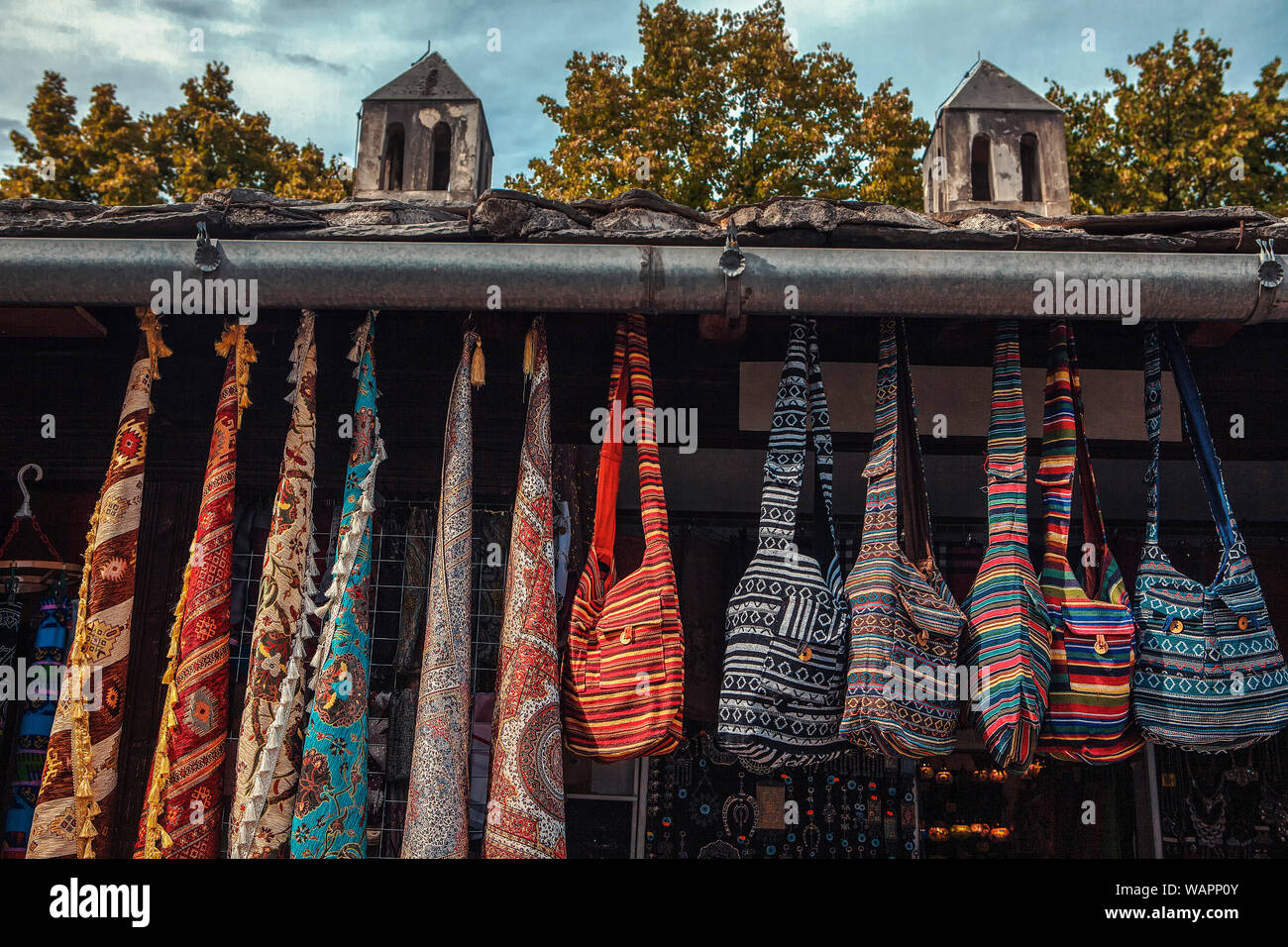Balkan market with traditional souvenirs Stock Photo - Alamy