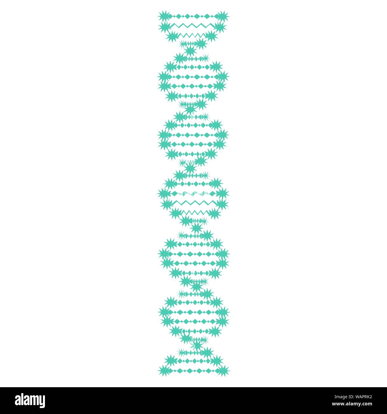 DNA symbol strand Isolated on white background Stock Vector
