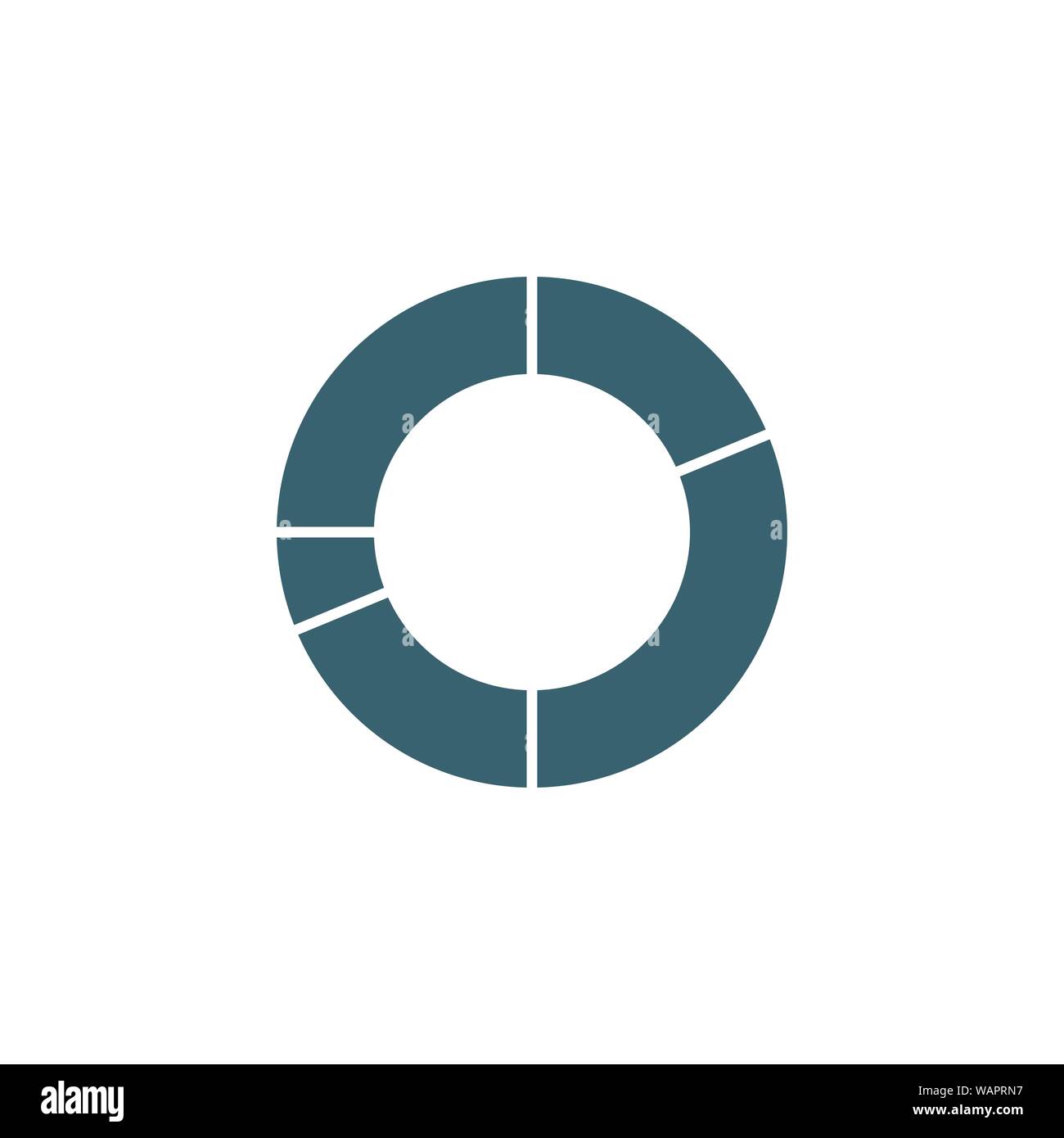 Pie Chart related vector glyph icon. Stock Vector
