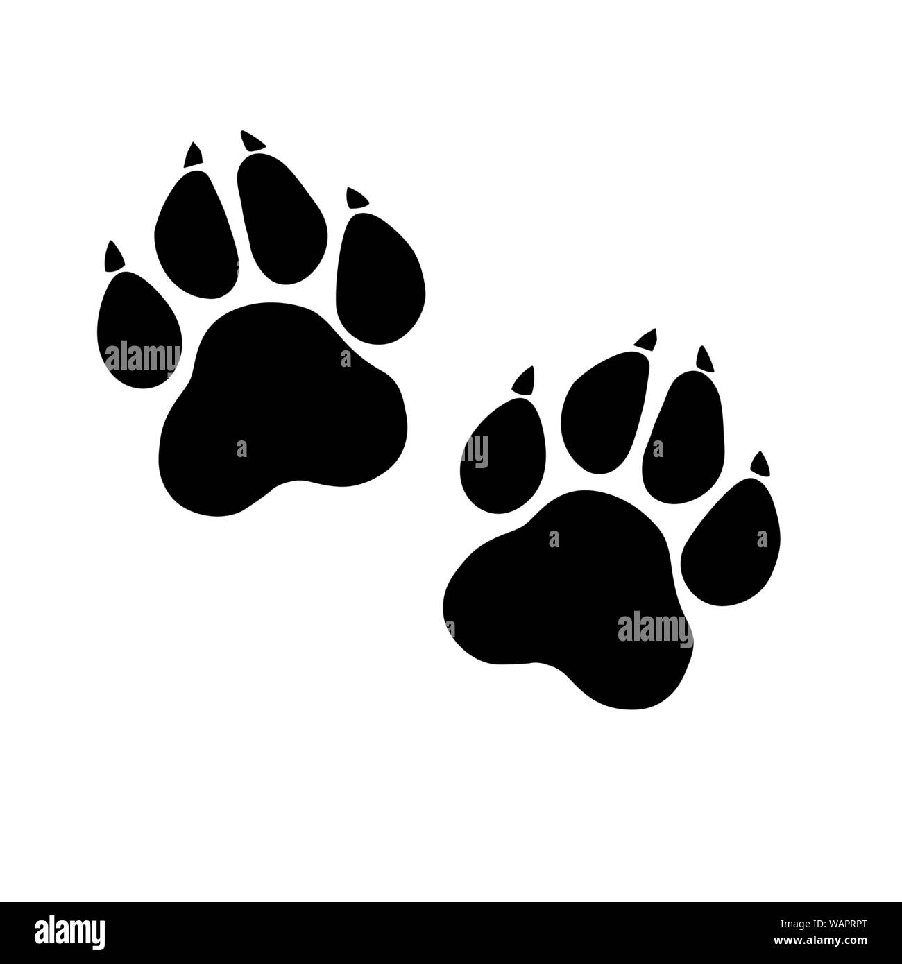 Paw Prints. Logo. Vector Illustration. Isolated vector Illustration. Stock Vector
