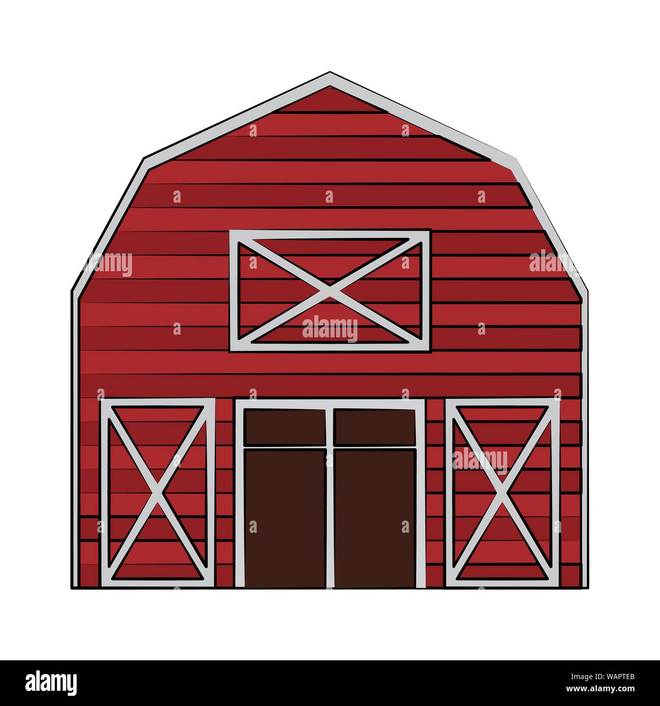 Farm barn wooden building cartoon Stock Vector Image &amp; Art - Alamy