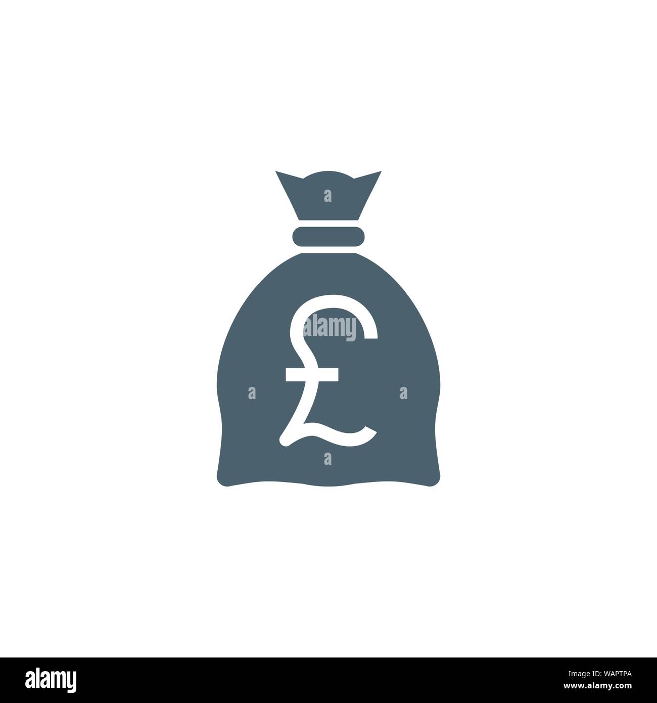 Money Bag with Pound related vector glyph icon Stock Vector Image & Art