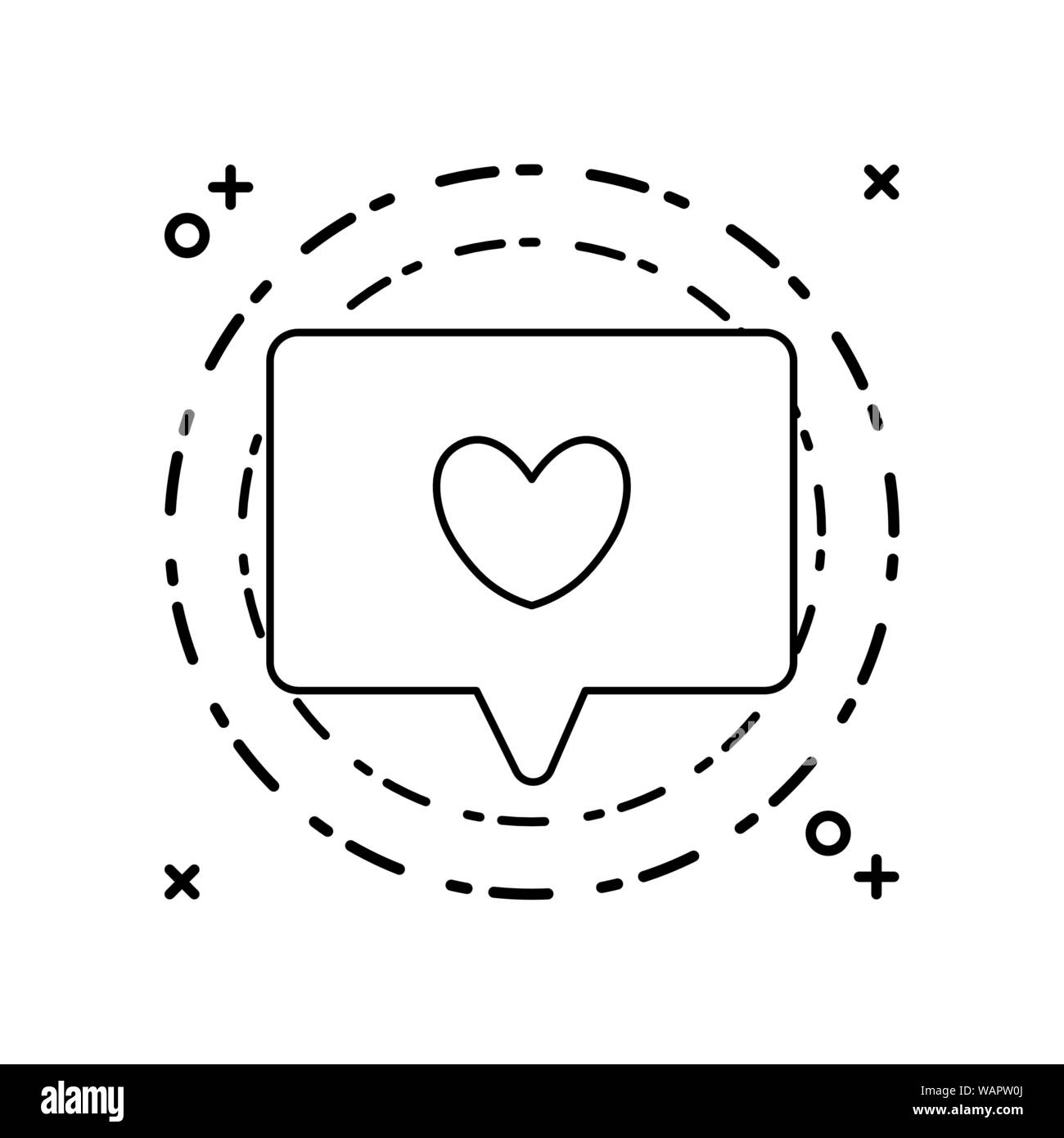 speech bubble with heart isolated icon vector illustration design Stock ...
