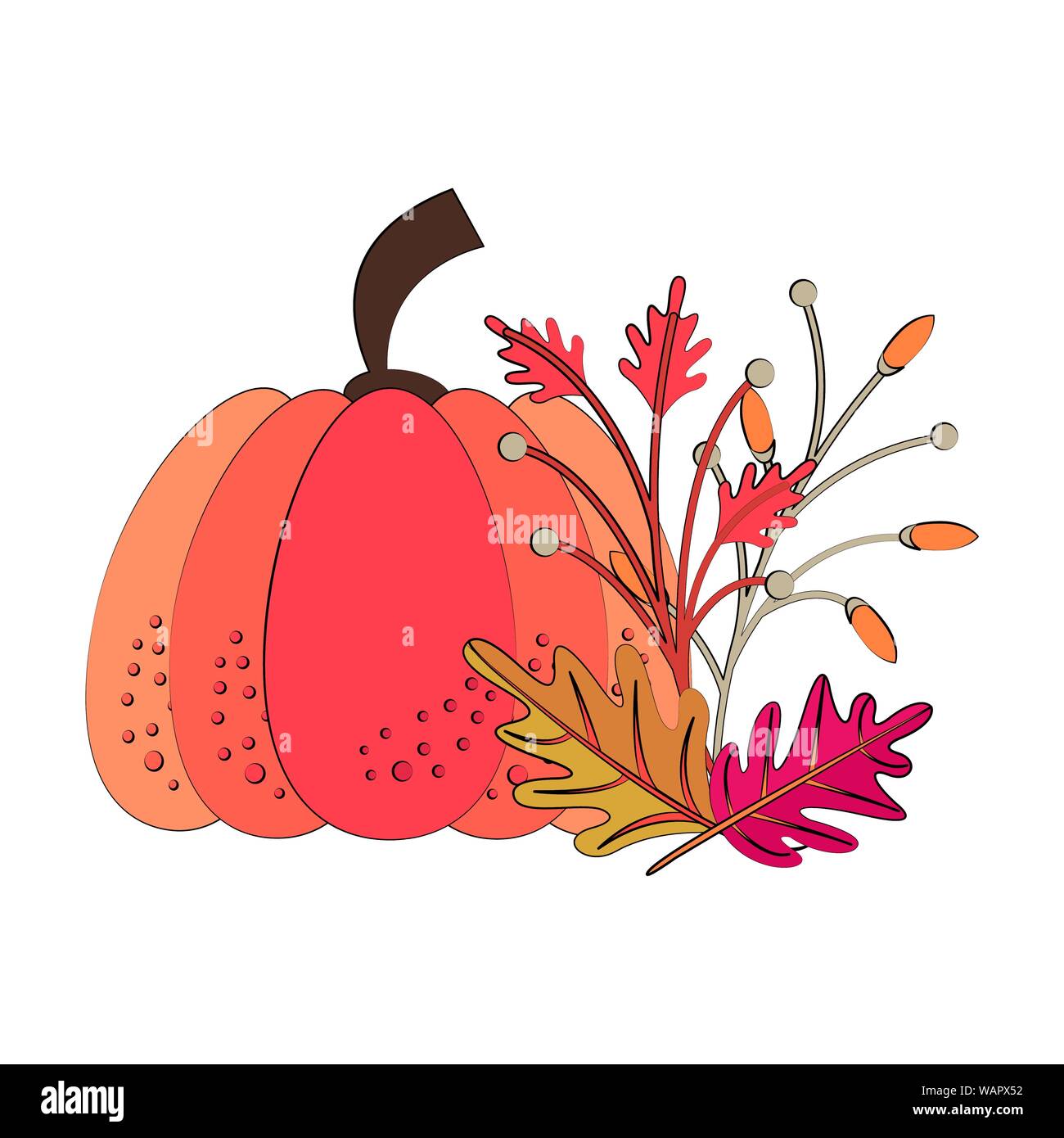 Autumn season cute elements cartoons Stock Vector Image & Art - Alamy