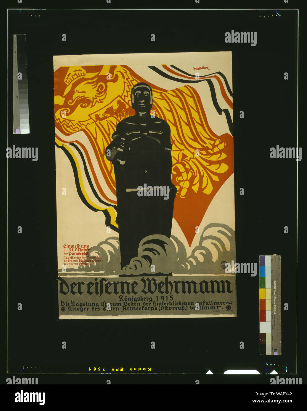Der eiserner Wehrmann, Königsberg 1915 / Wohlfahrt '15. Stock Photo