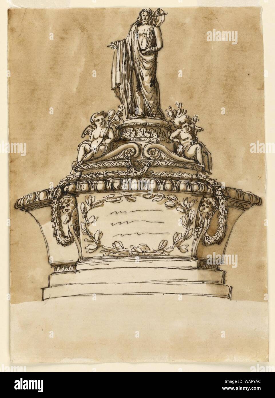 Drawing, Baptismal Font, ca. 1775 Stock Photo Alamy
