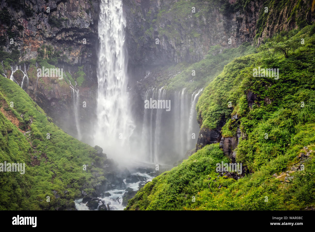 Kegon Falls in Nikkō National Park near Nikkō, Japan is considered to ...