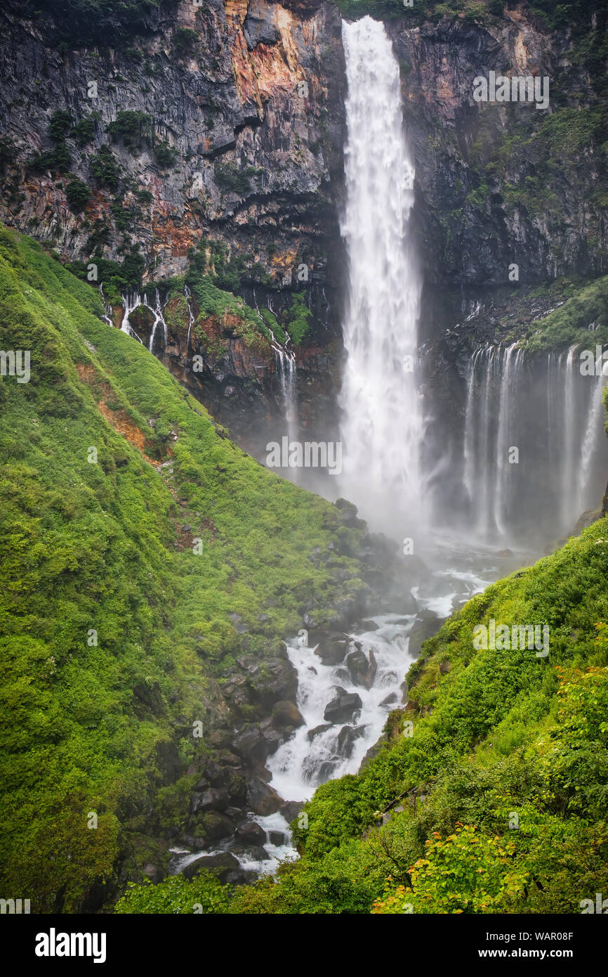 Kegon Falls in Nikkō National Park near Nikkō, Japan is considered to ...