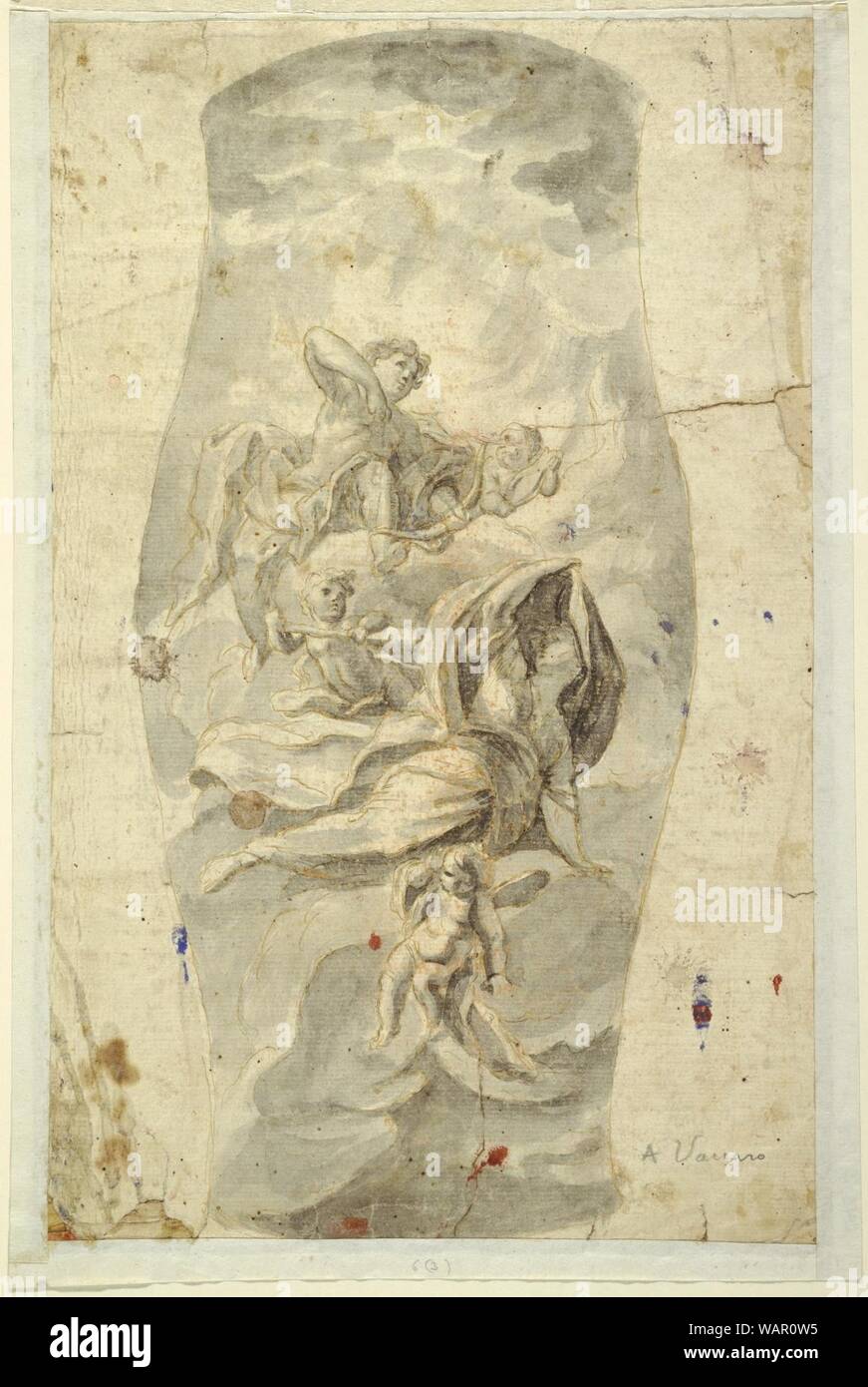 Drawing, Ceiling Design with Apollo, ca. 1780 Stock Photo Alamy