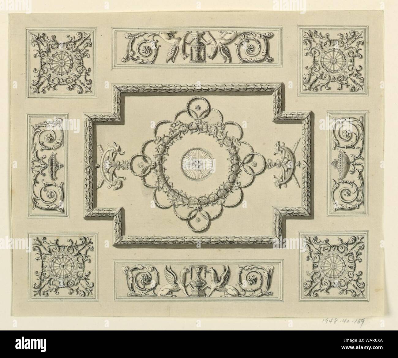 Drawing, Ceiling Design, 181522 Stock Photo Alamy