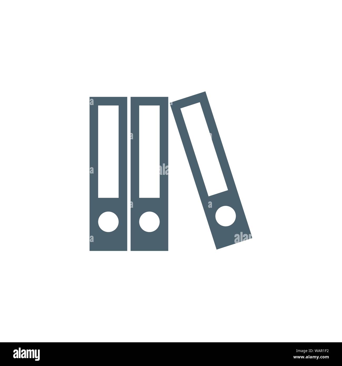 Office Folders related vector glyph icon. Stock Vector