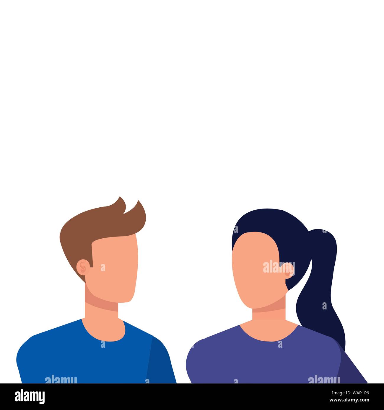 young lovers couple avatars characters Stock Vector Image & Art - Alamy