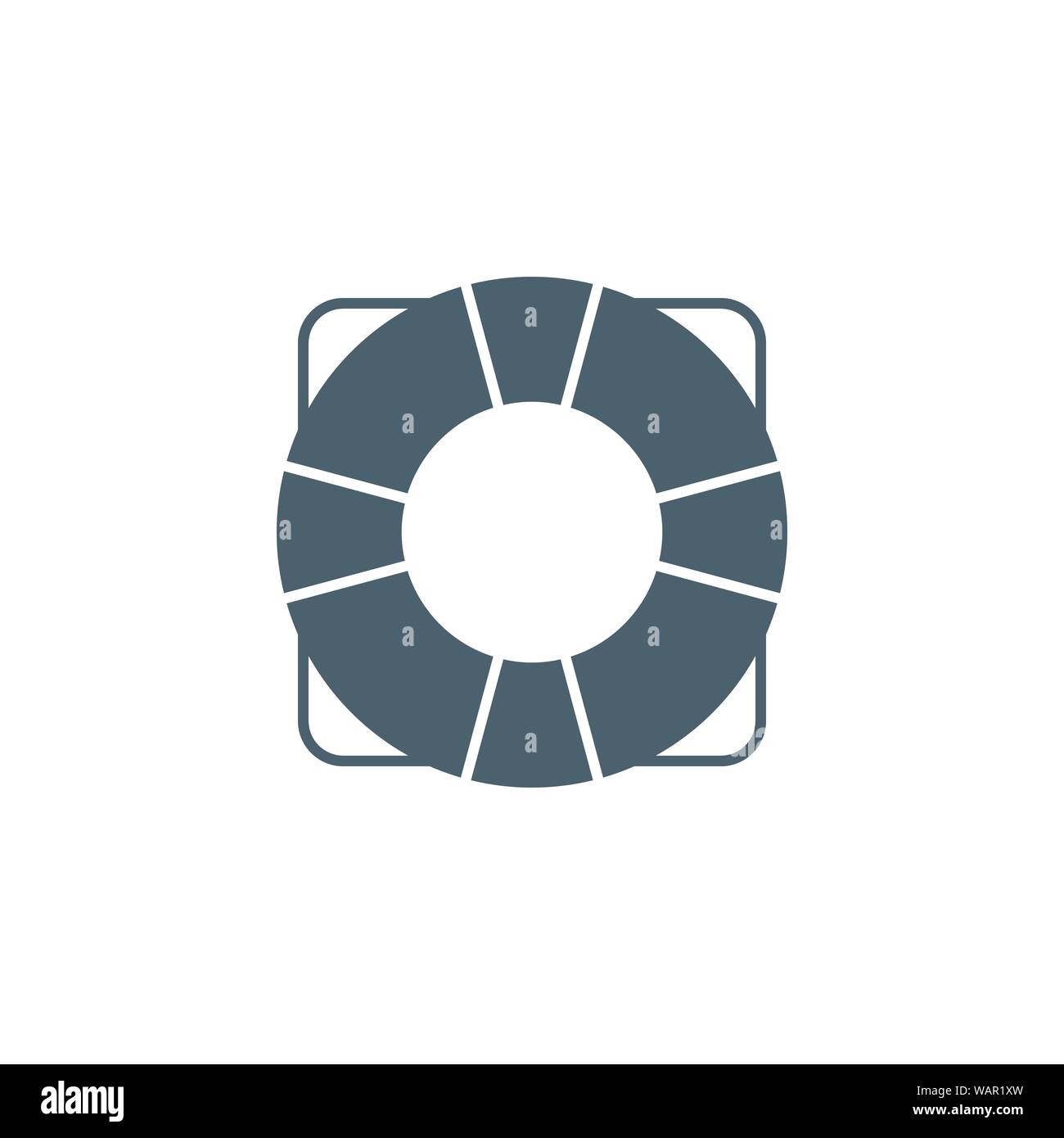 Lifebuoy related vector glyph icon. Stock Vector