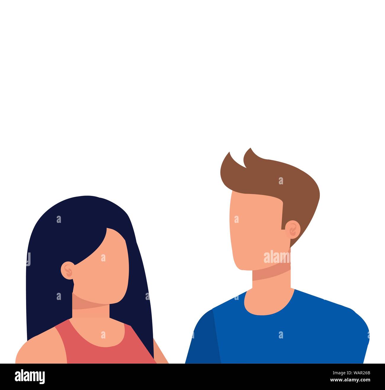 young lovers couple avatars characters Stock Vector Image & Art - Alamy