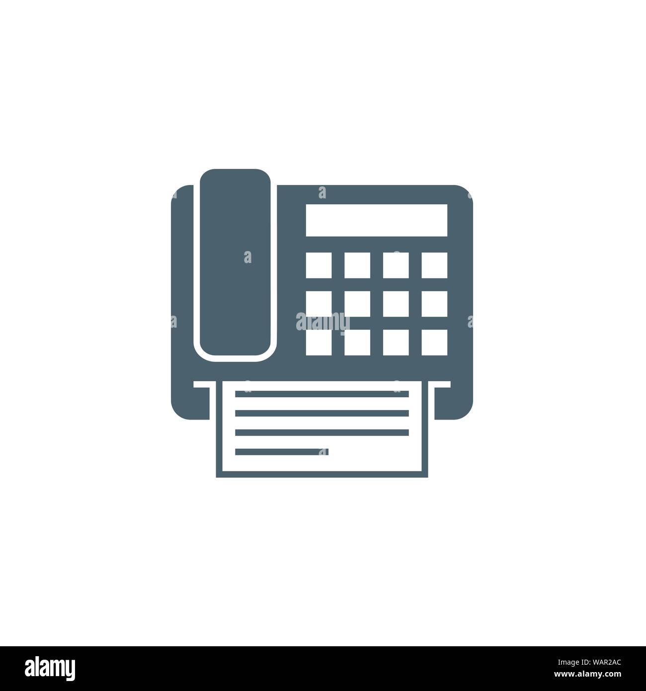 Fax related vector glyph icon. Stock Vector
