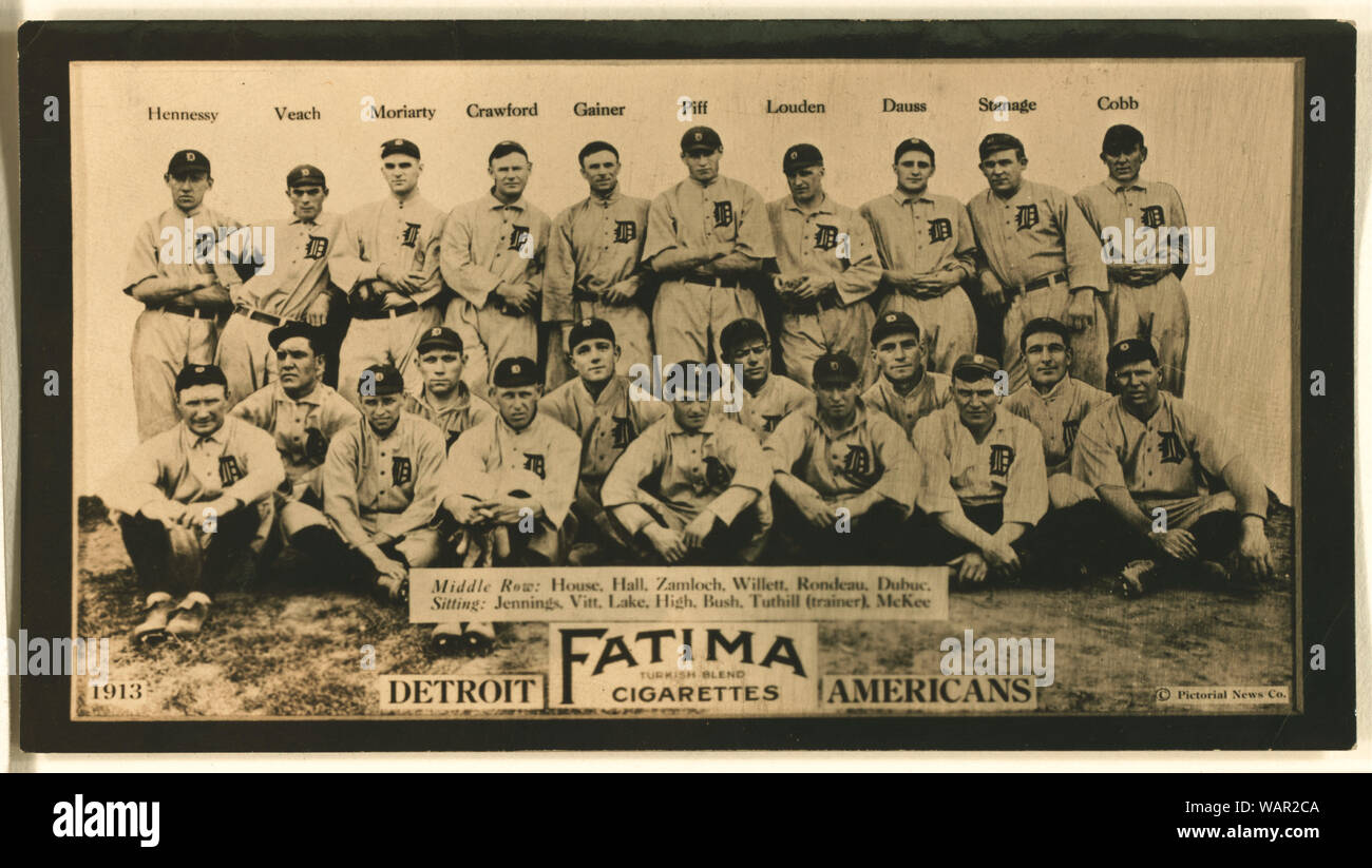 Detroit Tigers, baseball card portrait Stock Photo