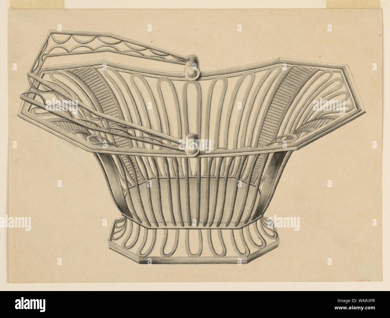 Drawing, Design for a Bread Basket, ca. 1810 Stock Photo Alamy