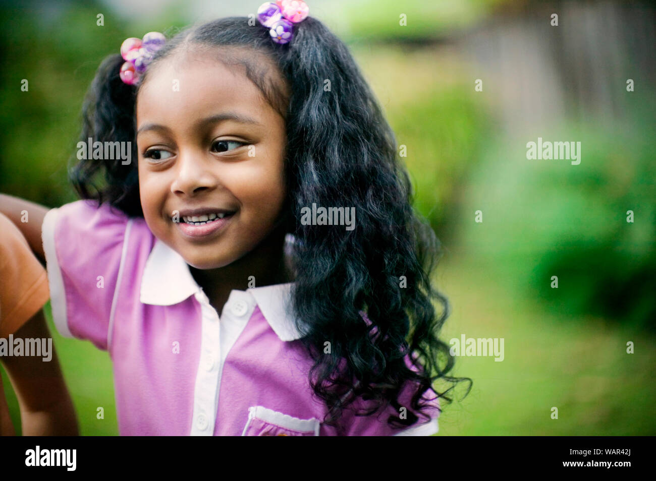Young African American Girl Smiles Stock Photo 264810186 Alamy
