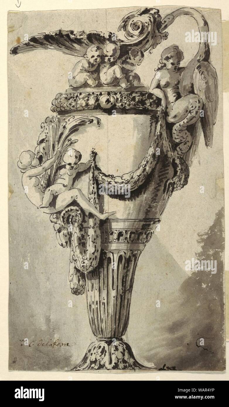 Drawing, Design for a Decorative Ewer, 1765 Stock Photo