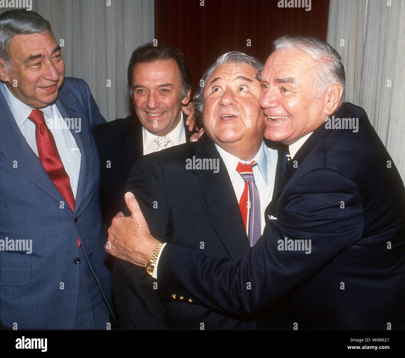 Howard Cosell, Shecky Greene, Buddy Hackett, Ernest Borgnine, 1980s, Photo By John Barrett/PHOTOlink Stock Photo