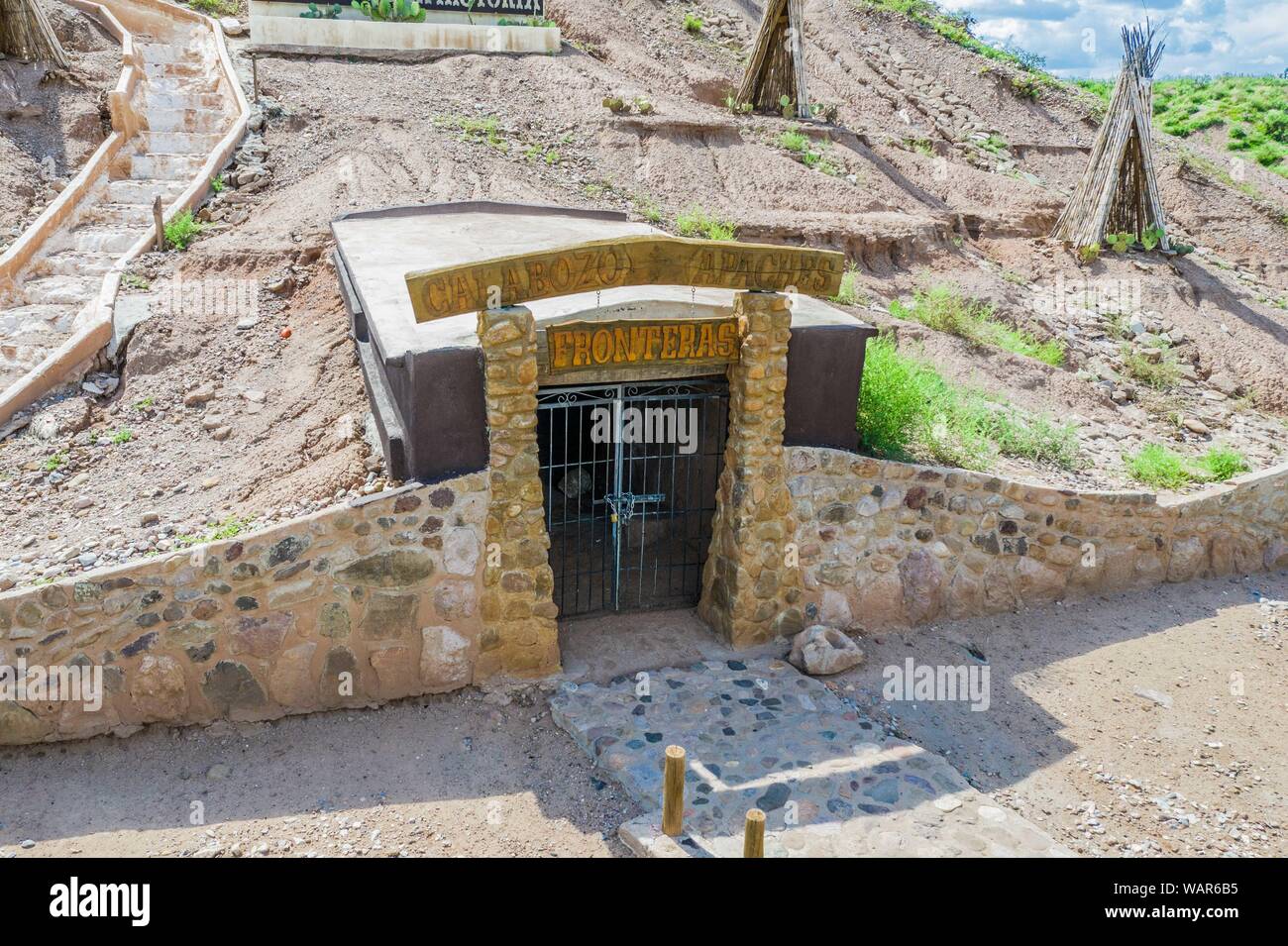 Geronimo's jail. A cave on a hill or small mountain was used to ...