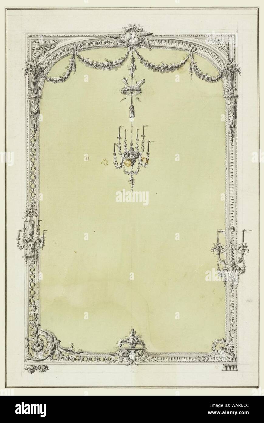Drawing, Design for a Mirror, with Alternative Suggestions, ca. 1780