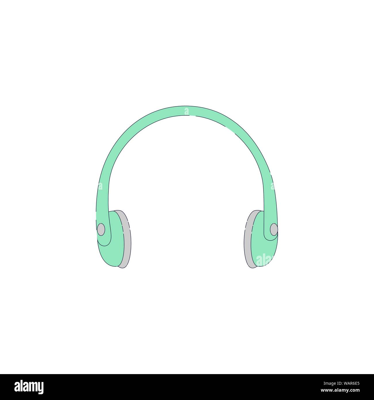 earphones audio device isolated icon Stock Vector Image & Art - Alamy