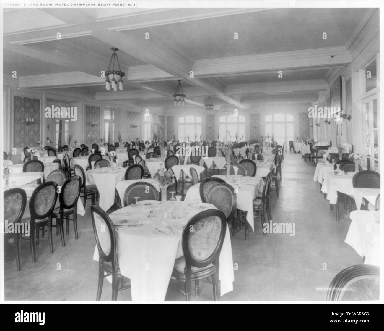 Dining room, Hotel Champlain, Bluff Point, New York LCCN2016651330 Stock Photo Alamy