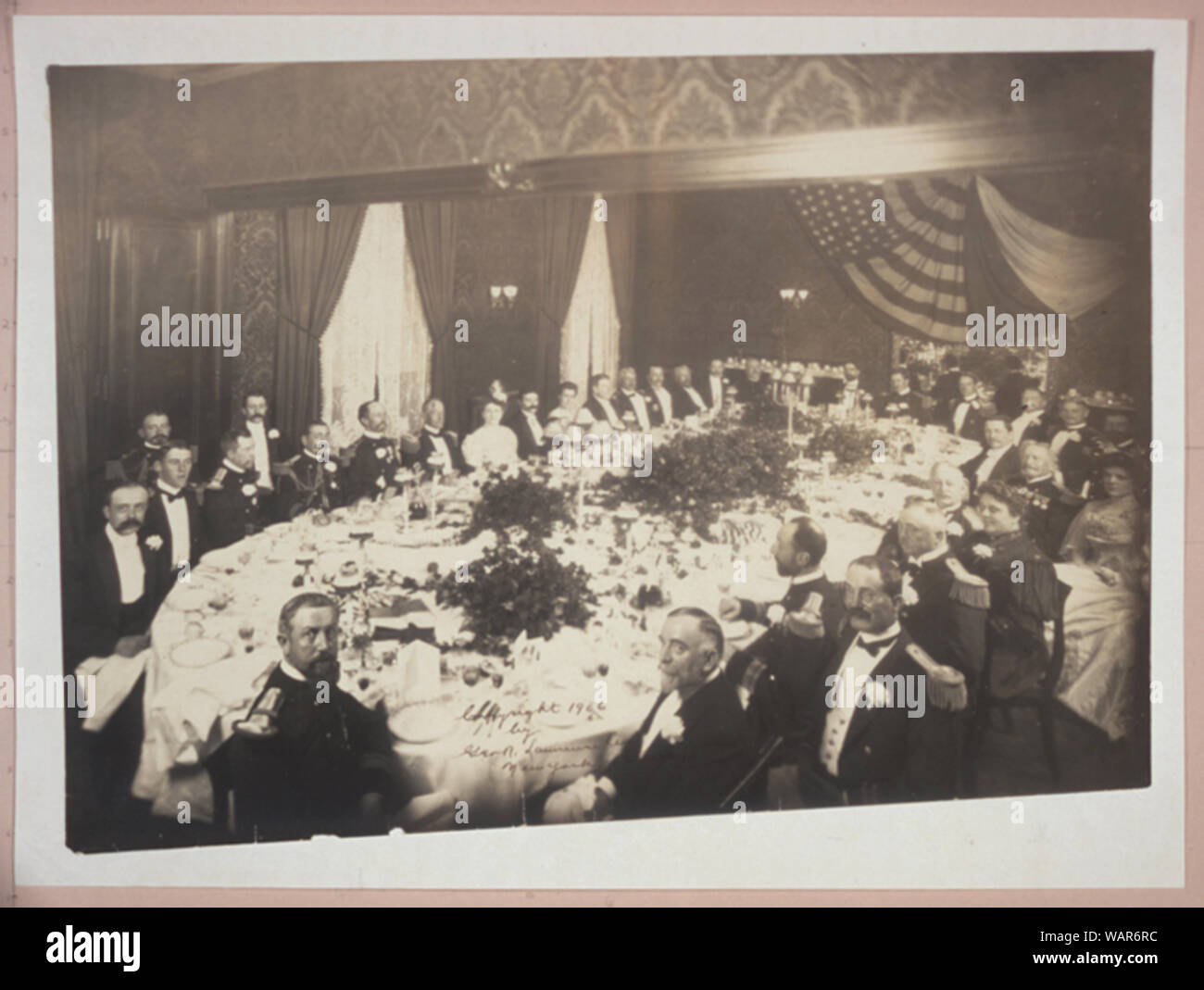 Dinner to Admiral Campion, Delmonico's, New York, May 2, 1906 Stock Photo