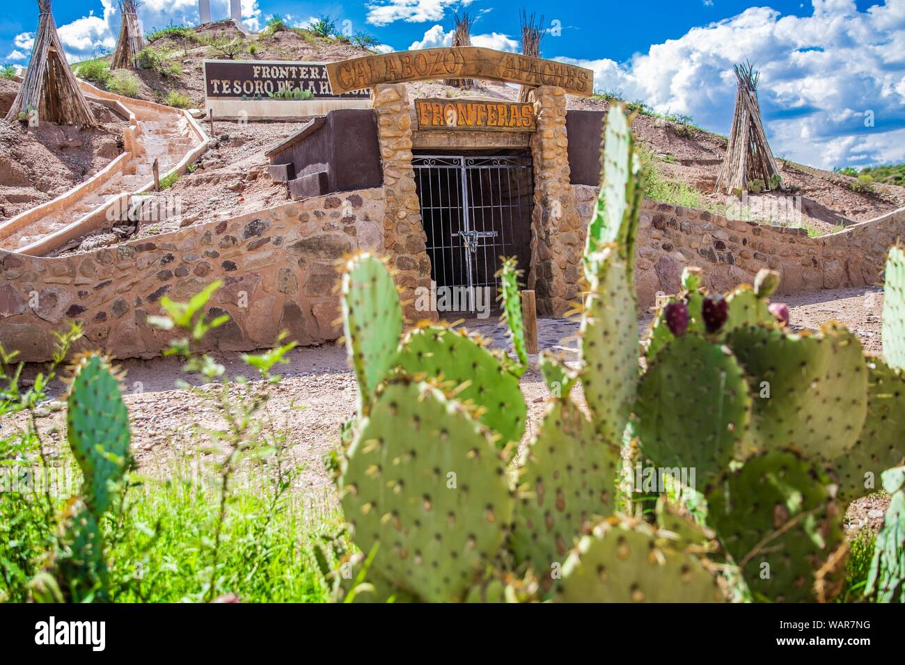 Geronimo's jail. A cave on a hill or small mountain was used to