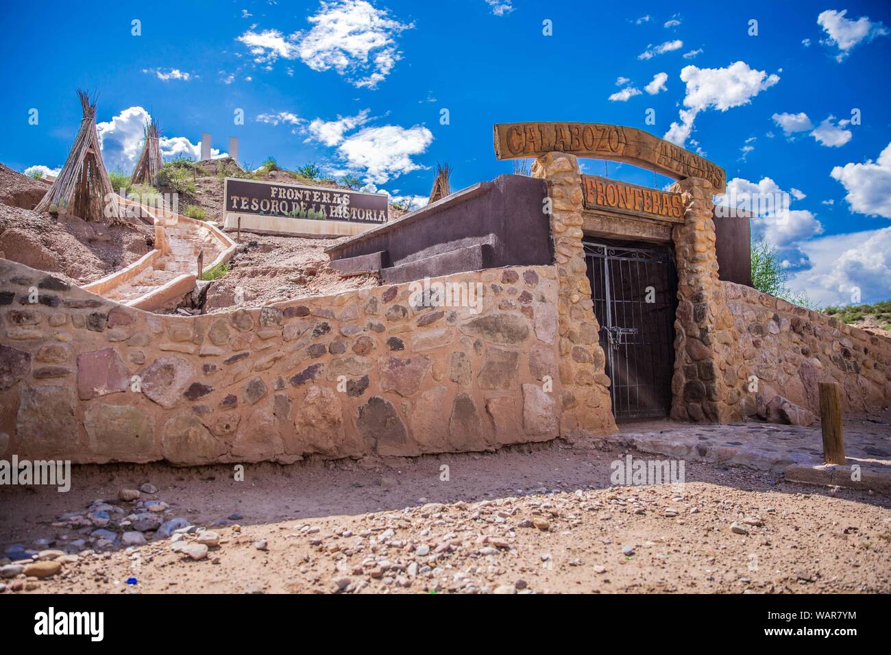 Geronimo's jail. A cave on a hill or small mountain was used to