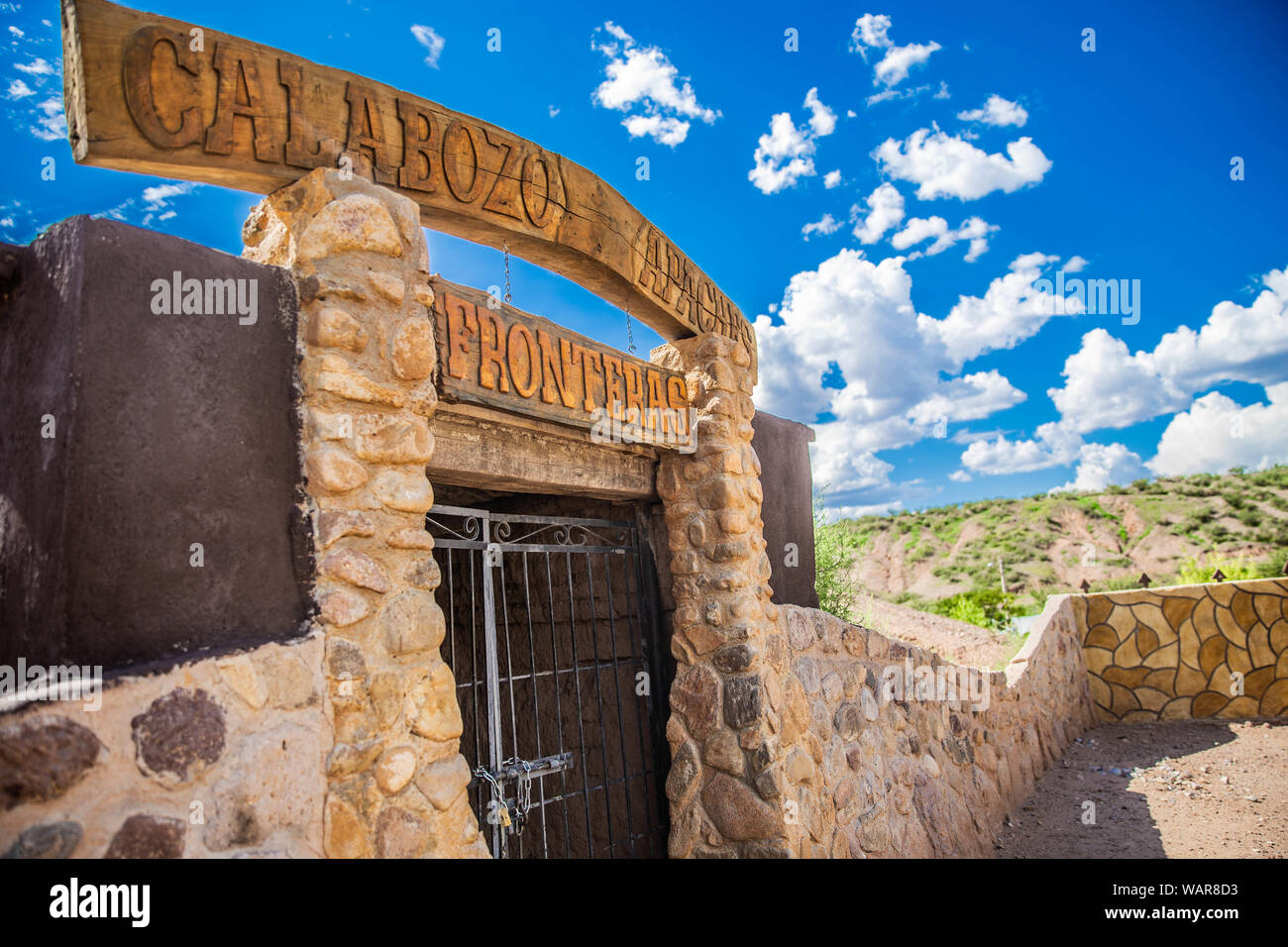 Geronimo's jail. A cave on a hill or small mountain was used to