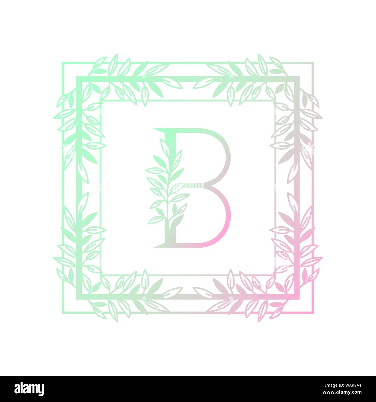 letter of the alphabet with vintage style frame Stock Vector Image ...