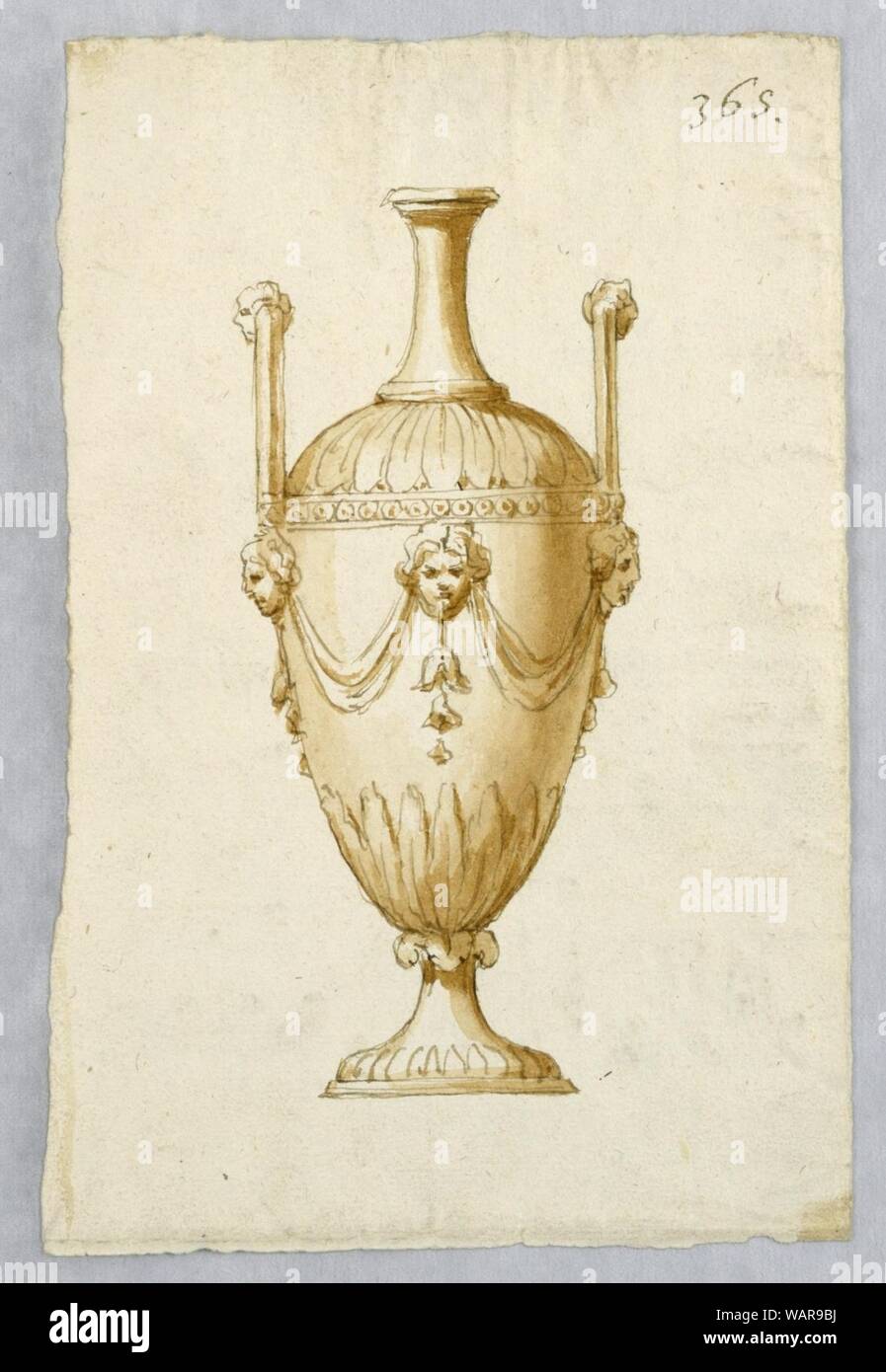 Drawing, Design for an Urn, 17801820 Stock Photo Alamy
