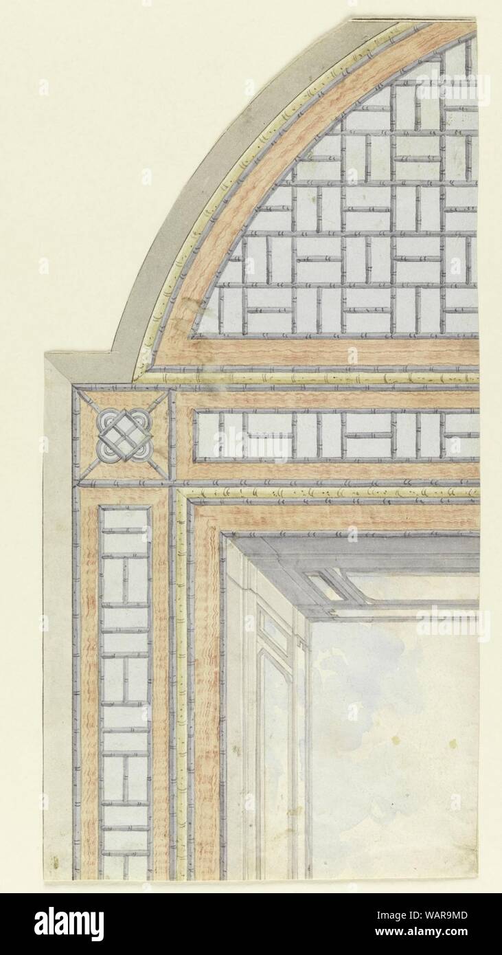 Drawing, Design for Ceiling Decoration, Probably for Conservatory-Music Room or Perhaps Dining Room, 1802 Stock Photo