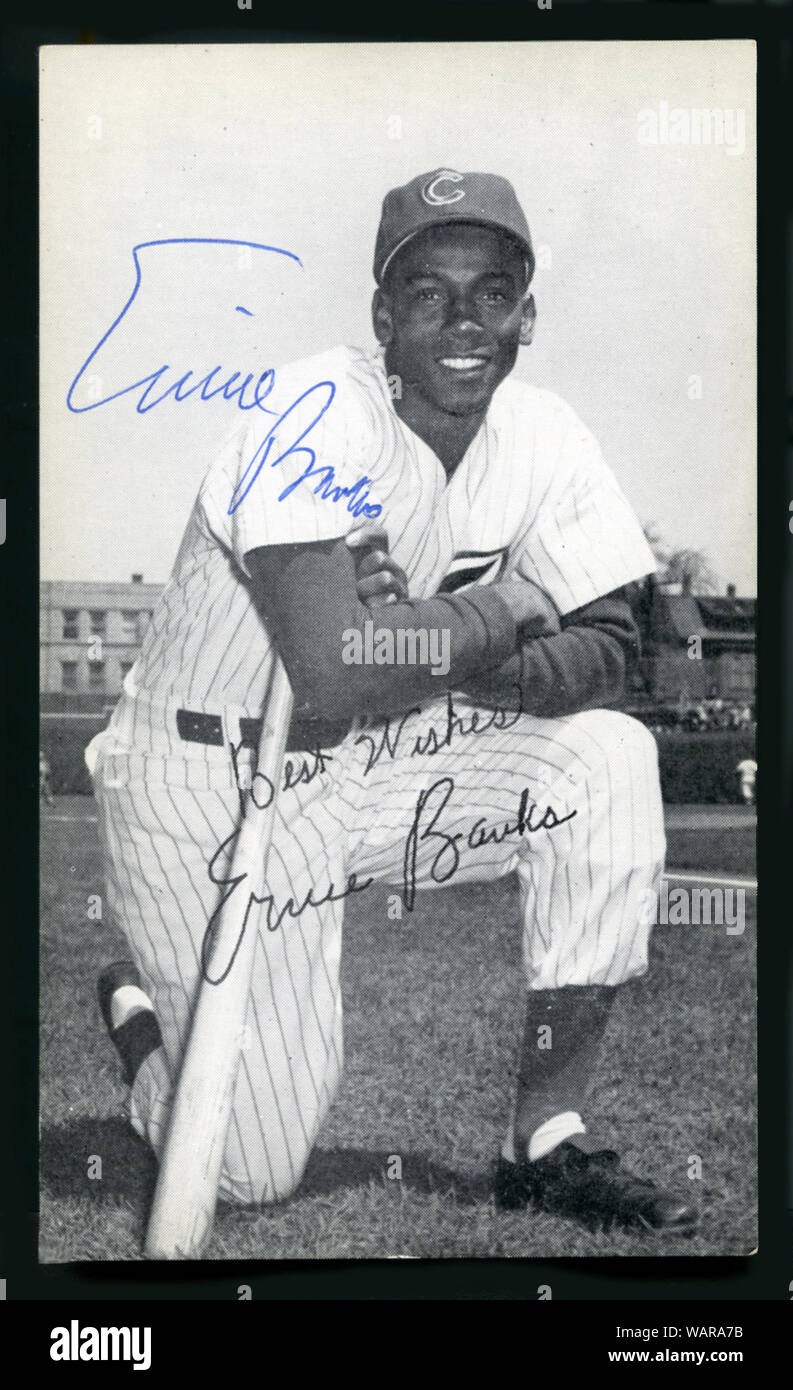 Ernie Banks Signed Baseball, Autographed Ernie Banks Baseball